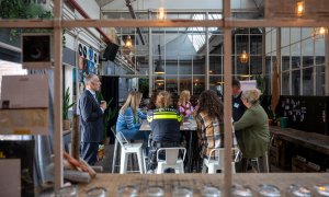 Groepsgesprek bij de bijeenkomst LWDD
