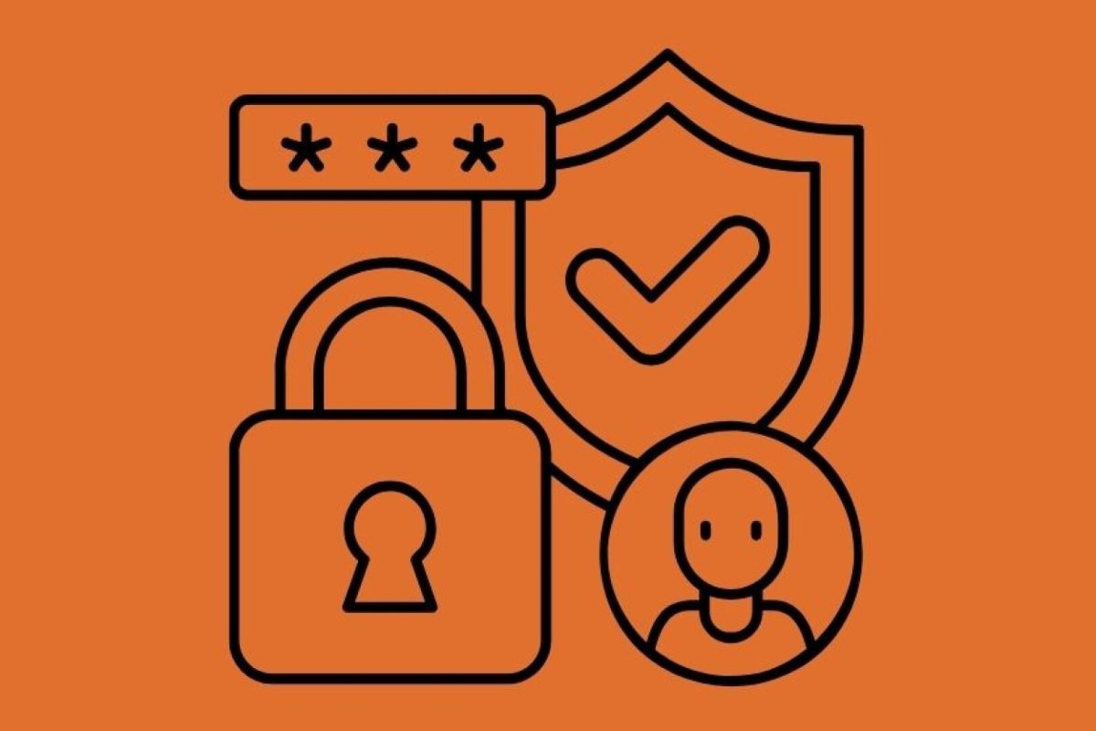 illustratie die iconen van digitale veiligheid weergeven